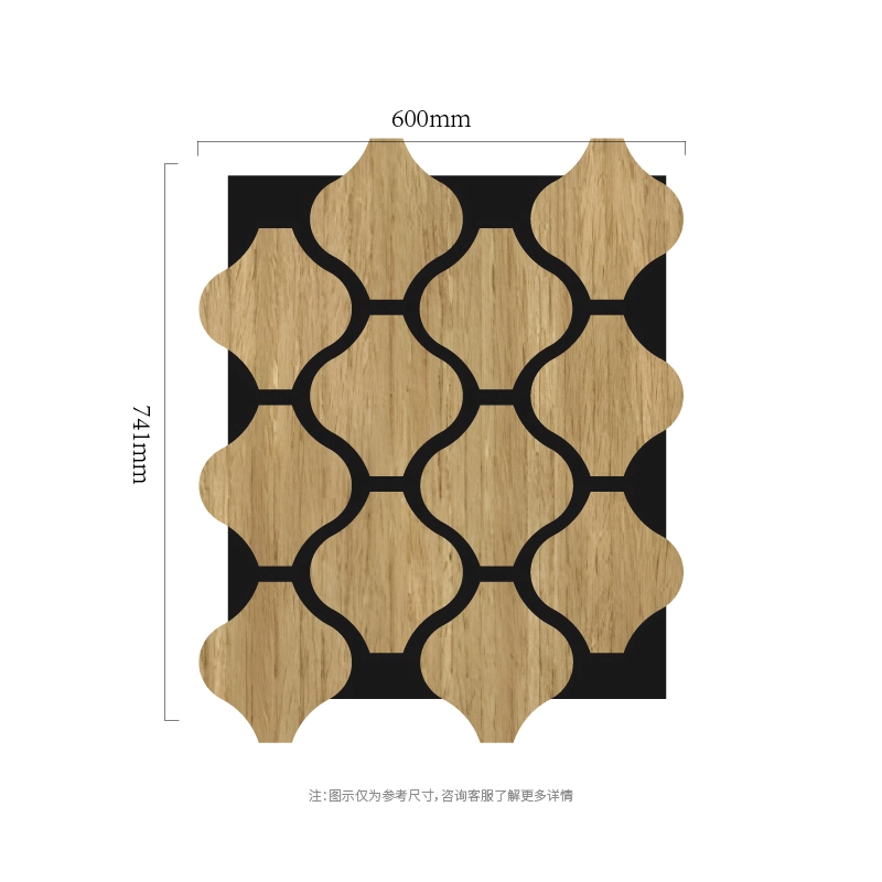 Clover Chain Modulaarinen MDF-on-PET akustinen seinäpaneeli