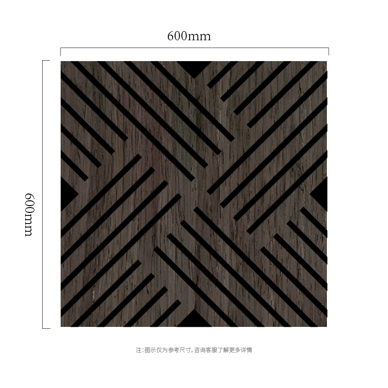 Crossline Diagonal MDF-on-PET akustinen seinäpaneeli