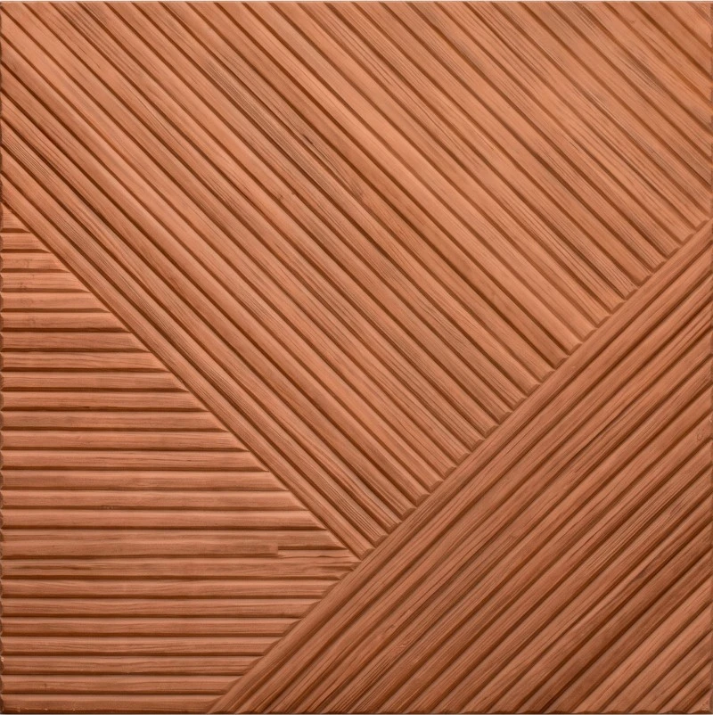 Wonear 3D UV-painettu uritettu PET teak Chevron -paneeli